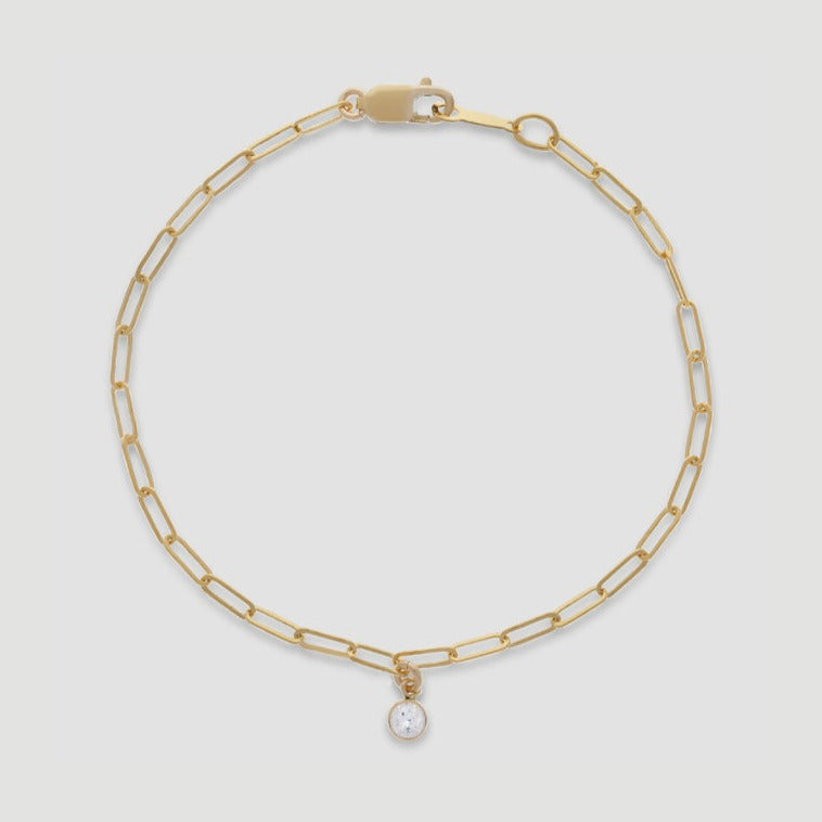 Birthstone Bracelet Made with 14k Gold