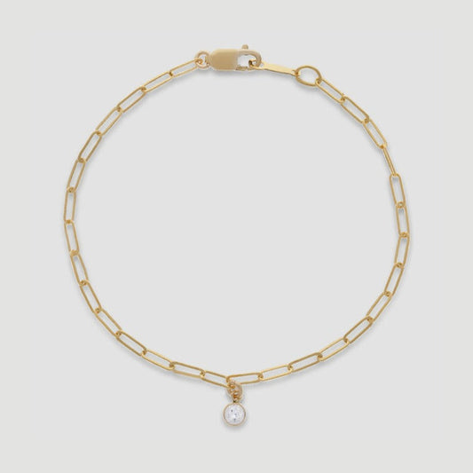 Birthstone Bracelet Made with 14k Gold