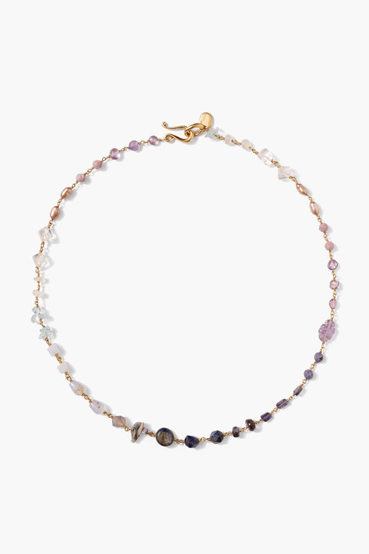 Iolite Mix Beaded Necklace for Stylish Look