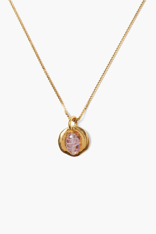 Amethyst Coin Necklace