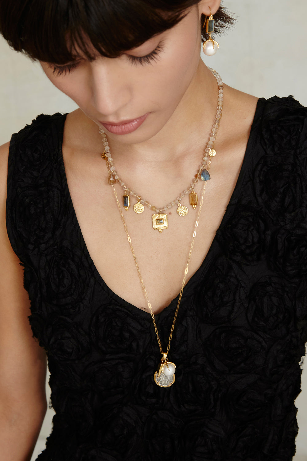 Rutilated Quartz Charm Necklace for Stylish Look