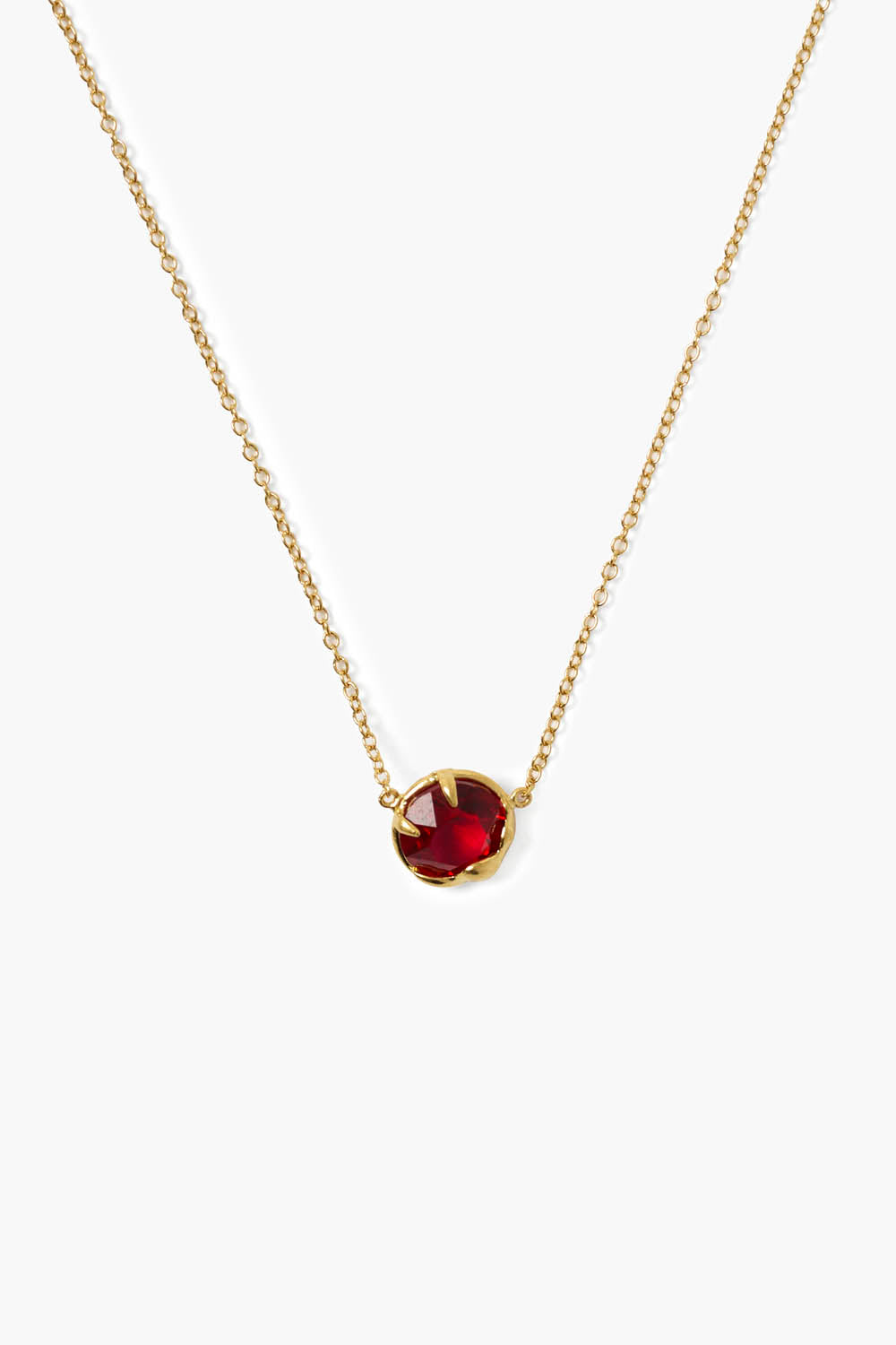 Garnet Crystal January Birthstone Necklace