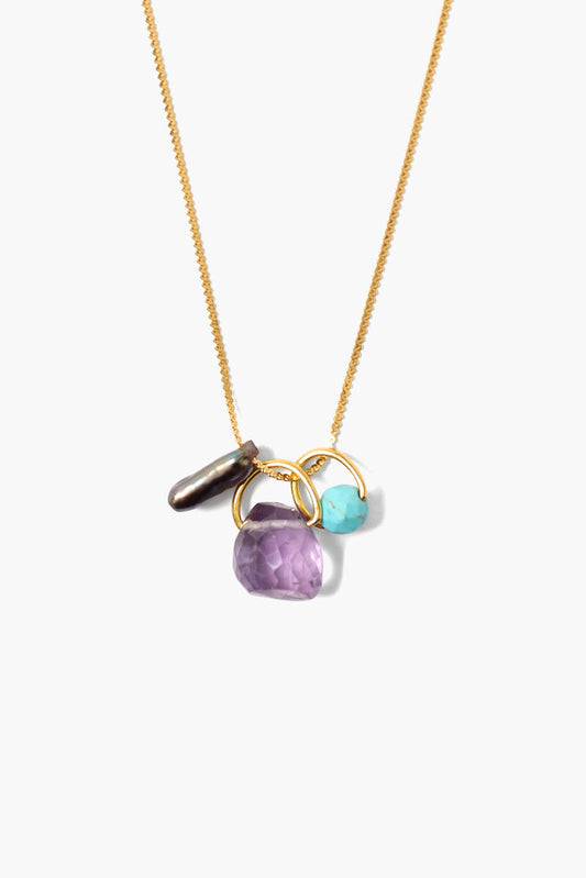 Amethyst Mixed Stone Necklace Design