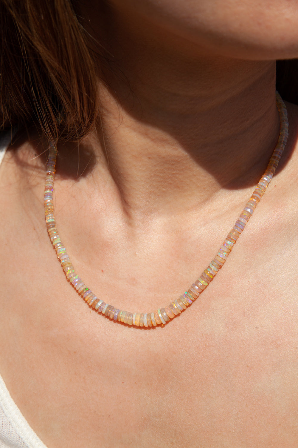 Ethiopian Opal Necklace in 14k Gold