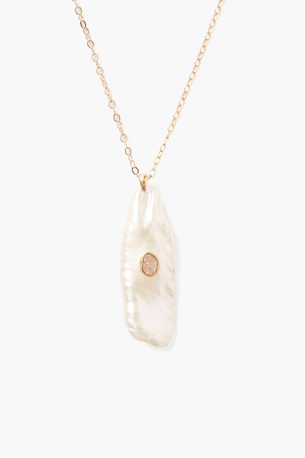 White Biwa Pearl Oasis Necklace