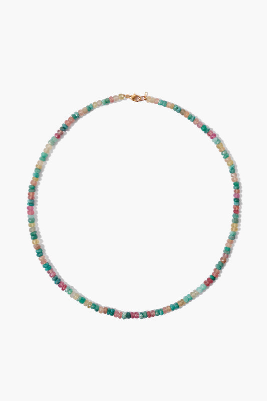 Emerald Mix Collar Necklace in 14k Gold