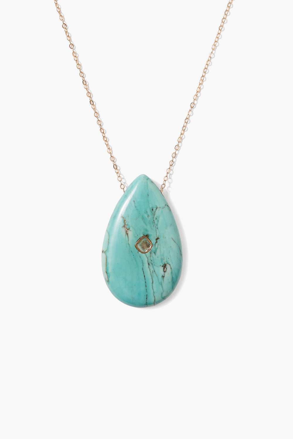 Turquoise 14k Temple Necklace