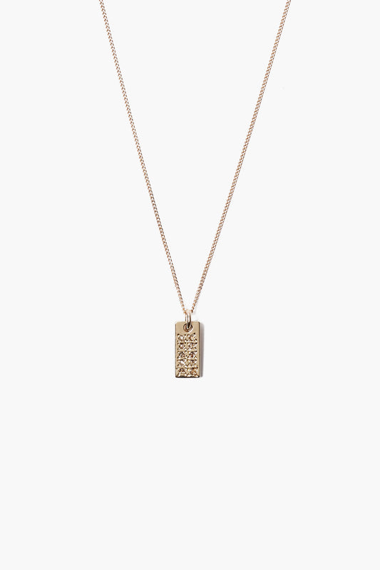 Gold Domino Style Necklace in 14k