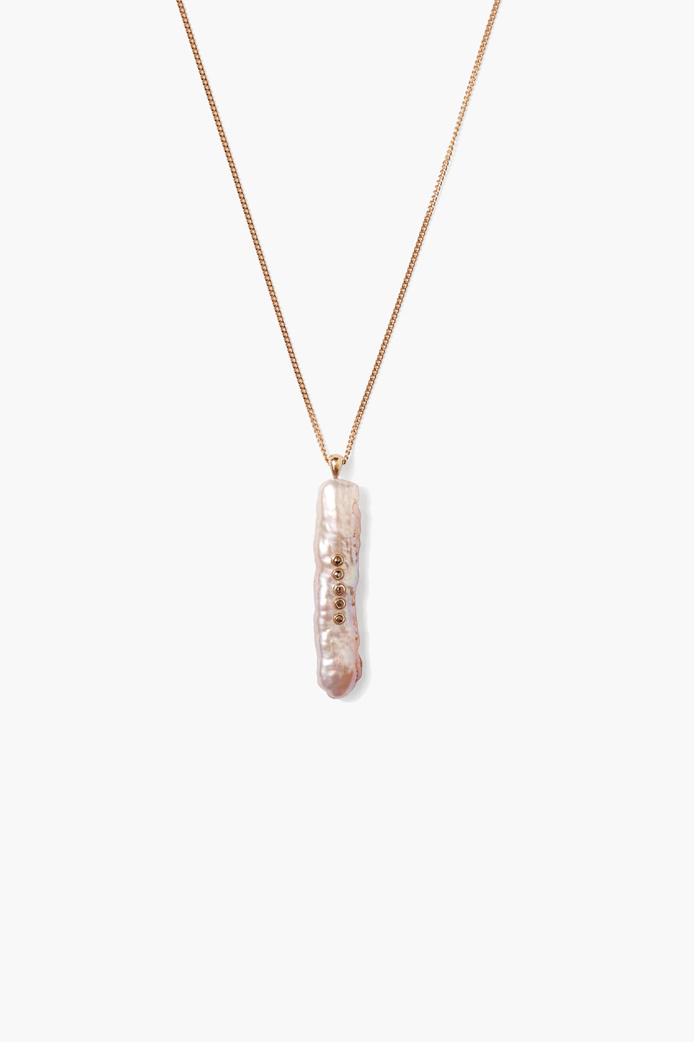 14k Pink Pearl Necklace