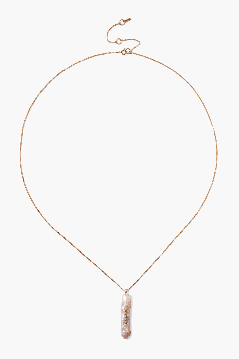 14k Gold Necklace with Pink Pearl