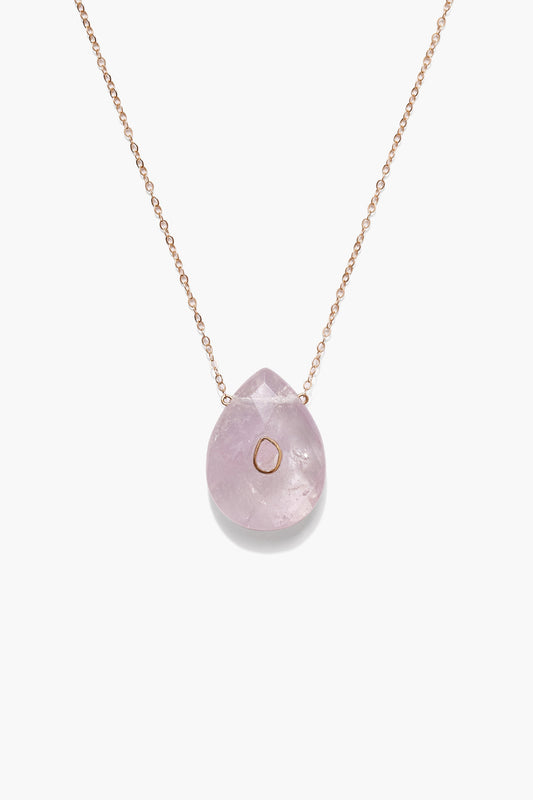 14k Gold Amethyst Temple Necklace