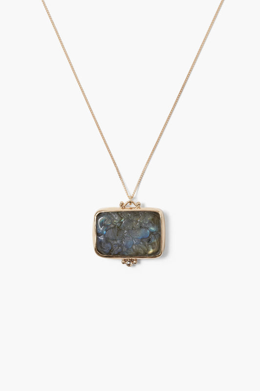 14k Labradorite Acacia Necklace