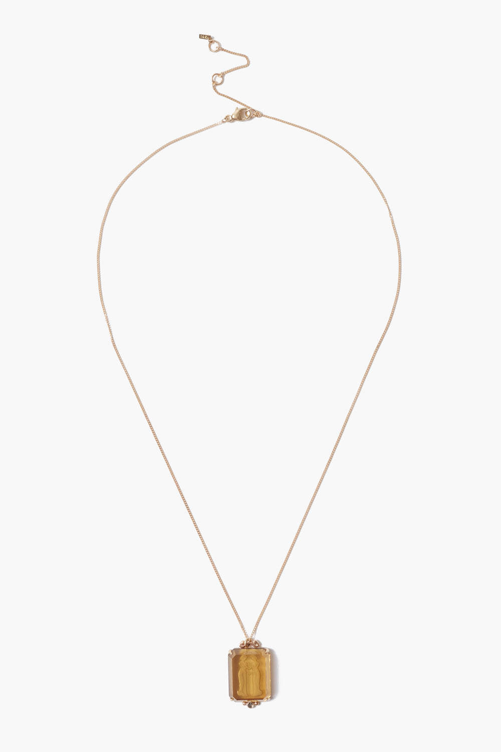 Gold Gemini Zodiac Necklace in 14k