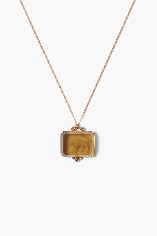 Taurus Zodiac Necklace in 14k Gold