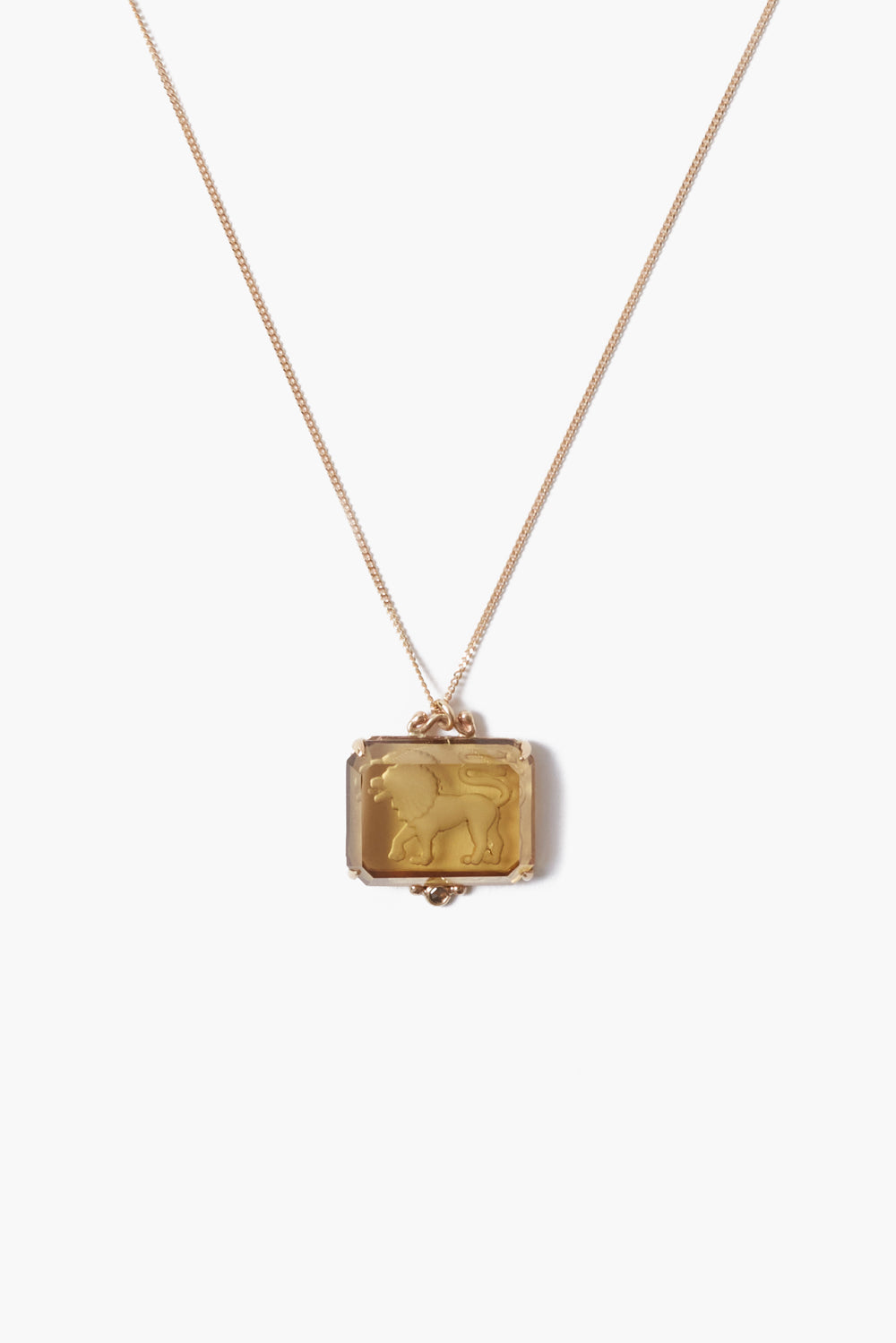 Leo Zodiac Necklace in 14k Gold