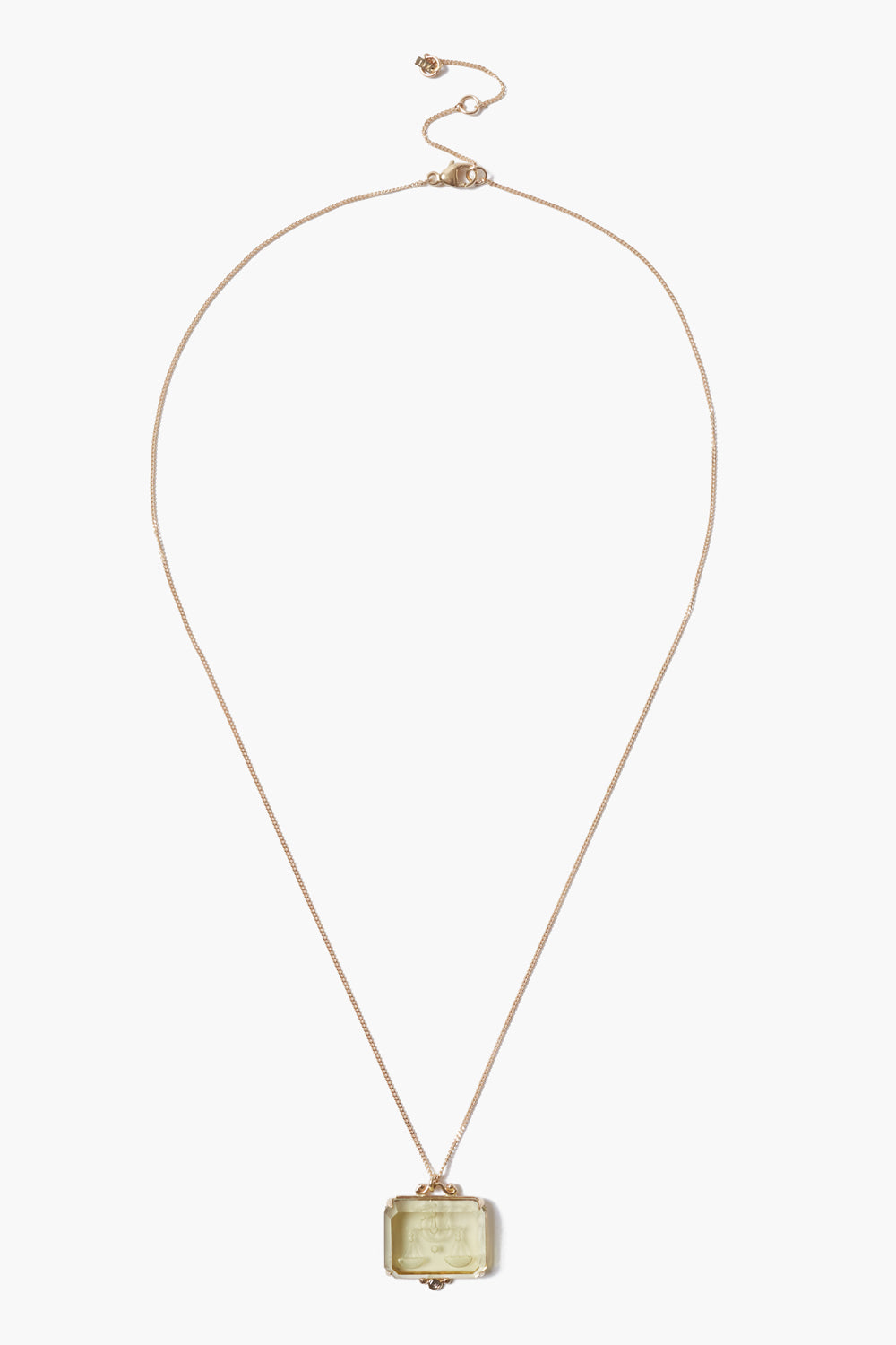 Libra Zodiac Necklace in 14k Gold