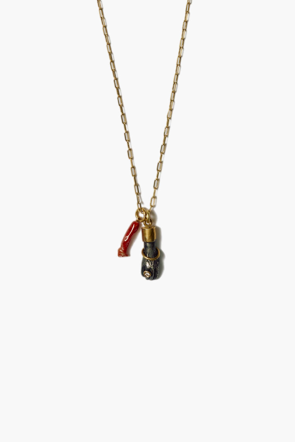 14k Red Mano Figa Necklace Design