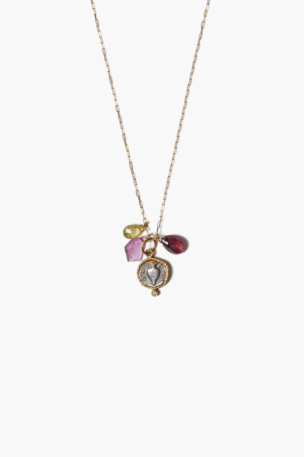 14k Gold Amphora Charm Necklace