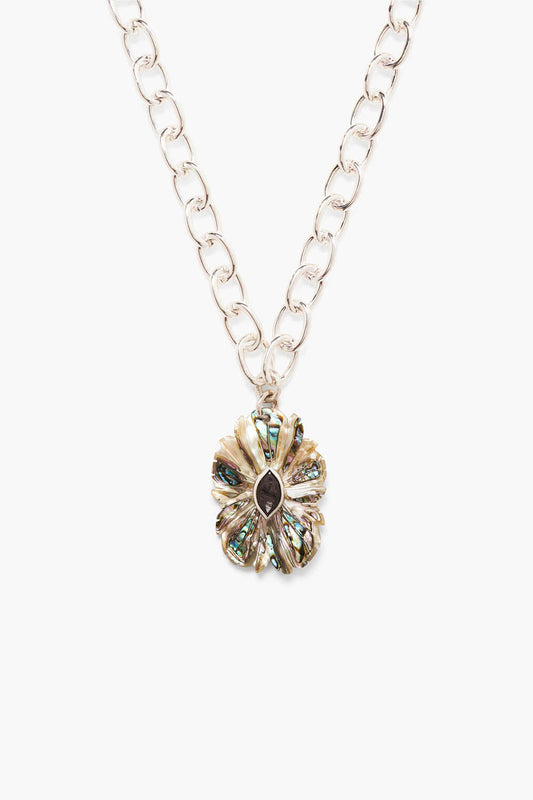 Abalone Magnolia Necklace in Elegant Design