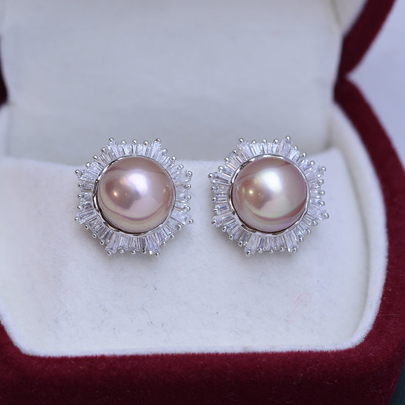 Edison Pearl and Aisling Earrings in 10-11mm