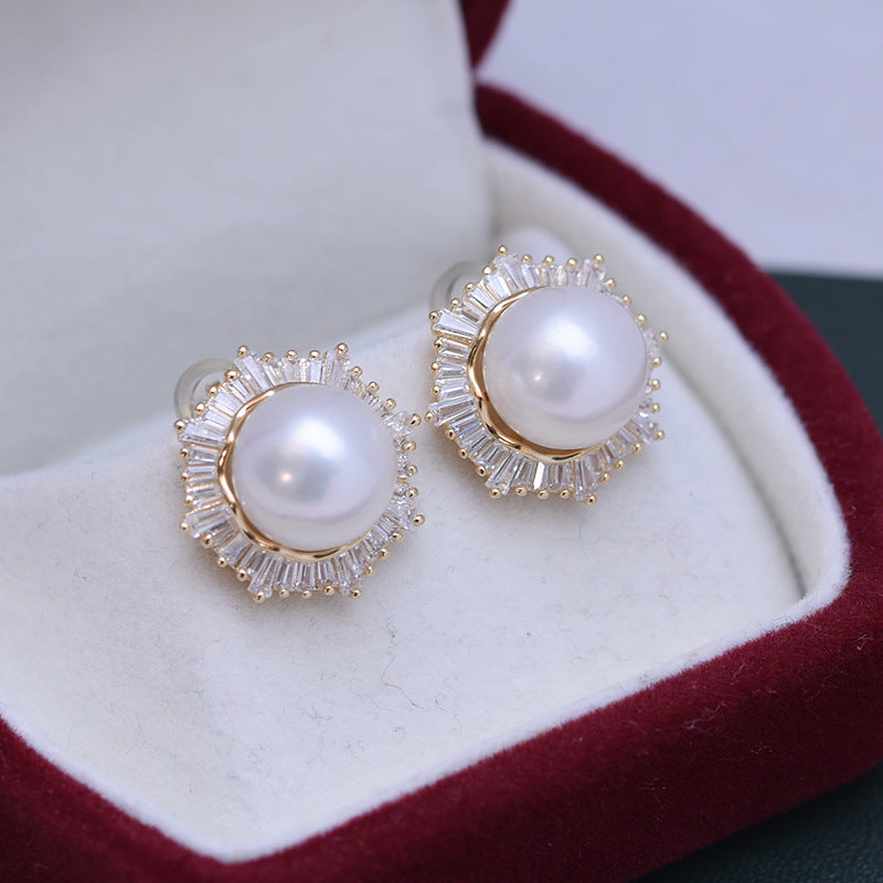 Edison Pearl and Aisling Earrings in 10-11mm