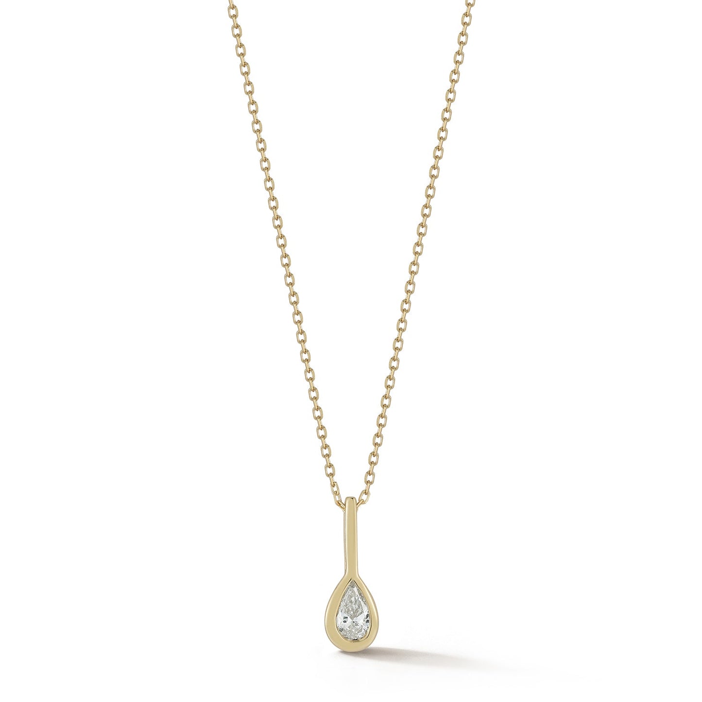 Pear Diamond Necklace in 14kt Gold 1