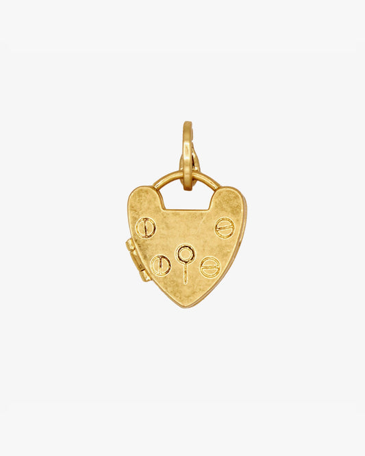 Locket Charm Pendant in Padlock Design