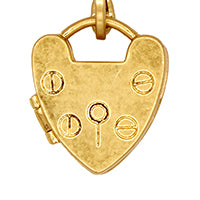 Locket Charm Pendant in Padlock Design