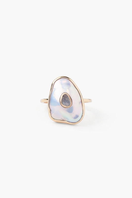 Oasis 14k White Pearl Ring