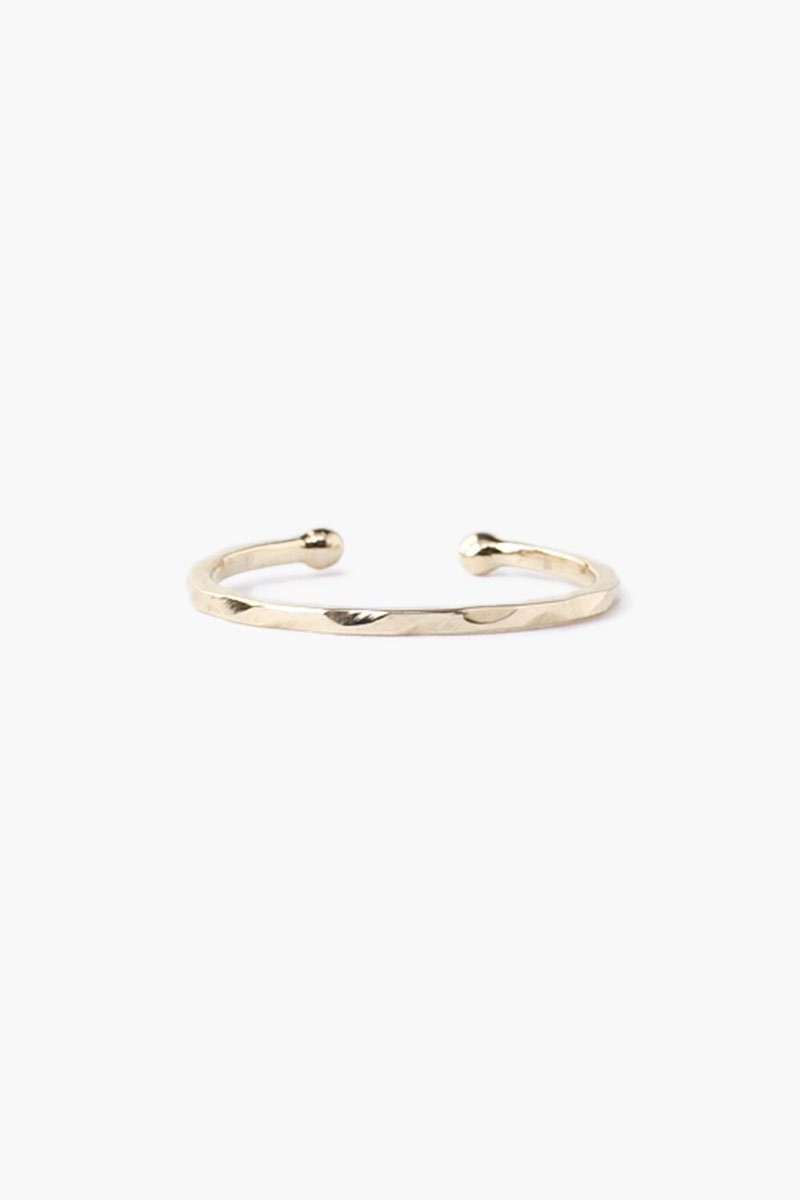 Hammered 14k Gold Toe Ring Design