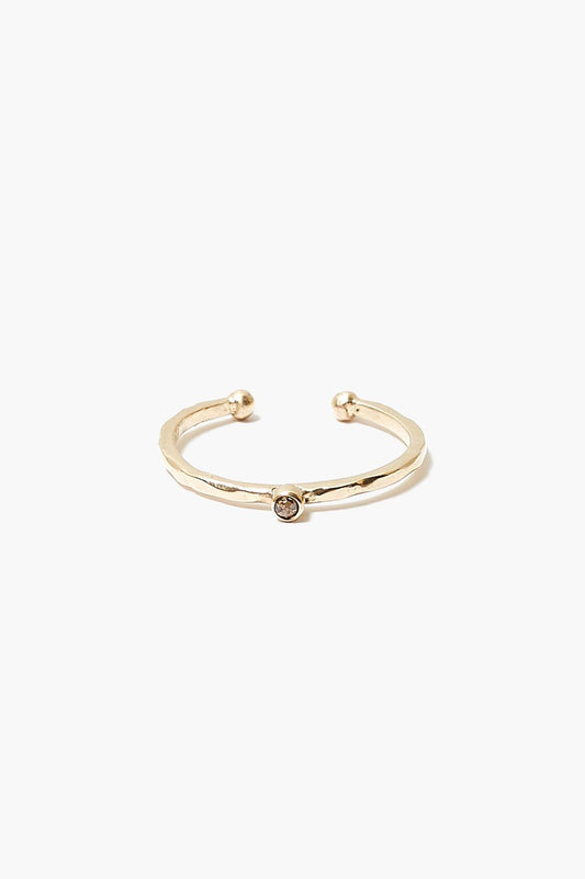 14k Gold Single Diamond Toe Ring