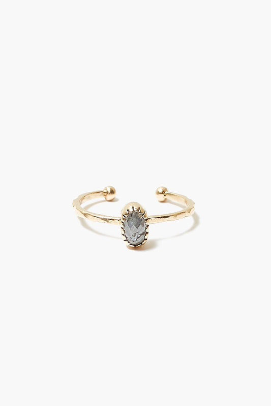 Grey Diamond 14k Gold Toe Ring