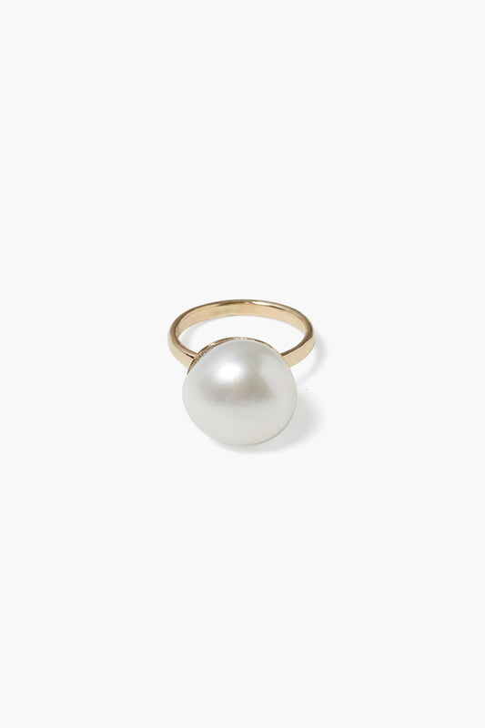 White Pearl 14k Monaco Ring