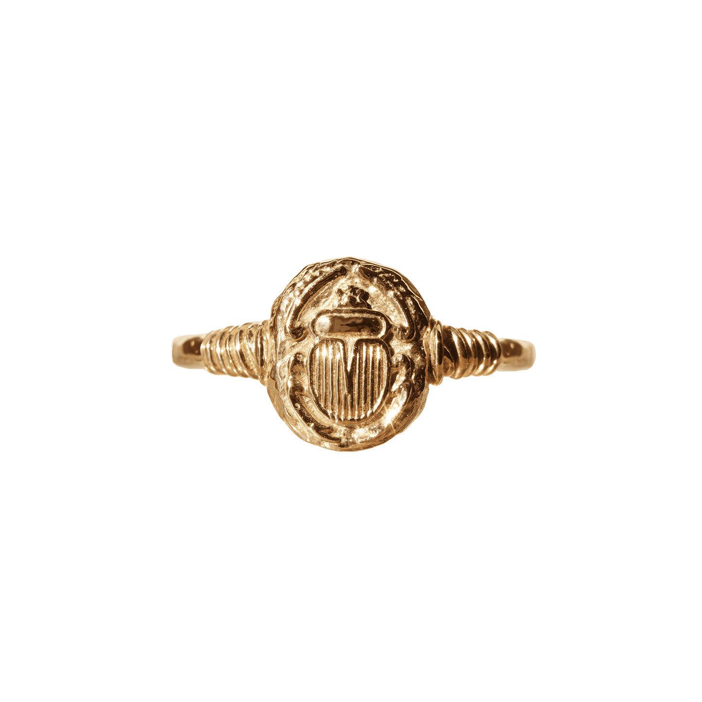 Solid Gold Ancient Scarab Ring Design