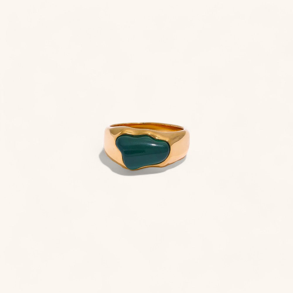 Geometric Vintage Resin Fashion Ring