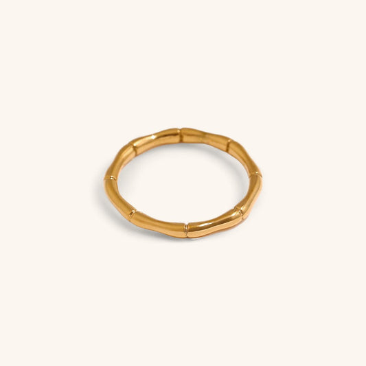 Simple Bamboo Joint Style Ring in Minimalist Design