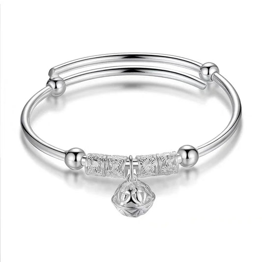 Charming Elegant Silver Bangle Bracelet