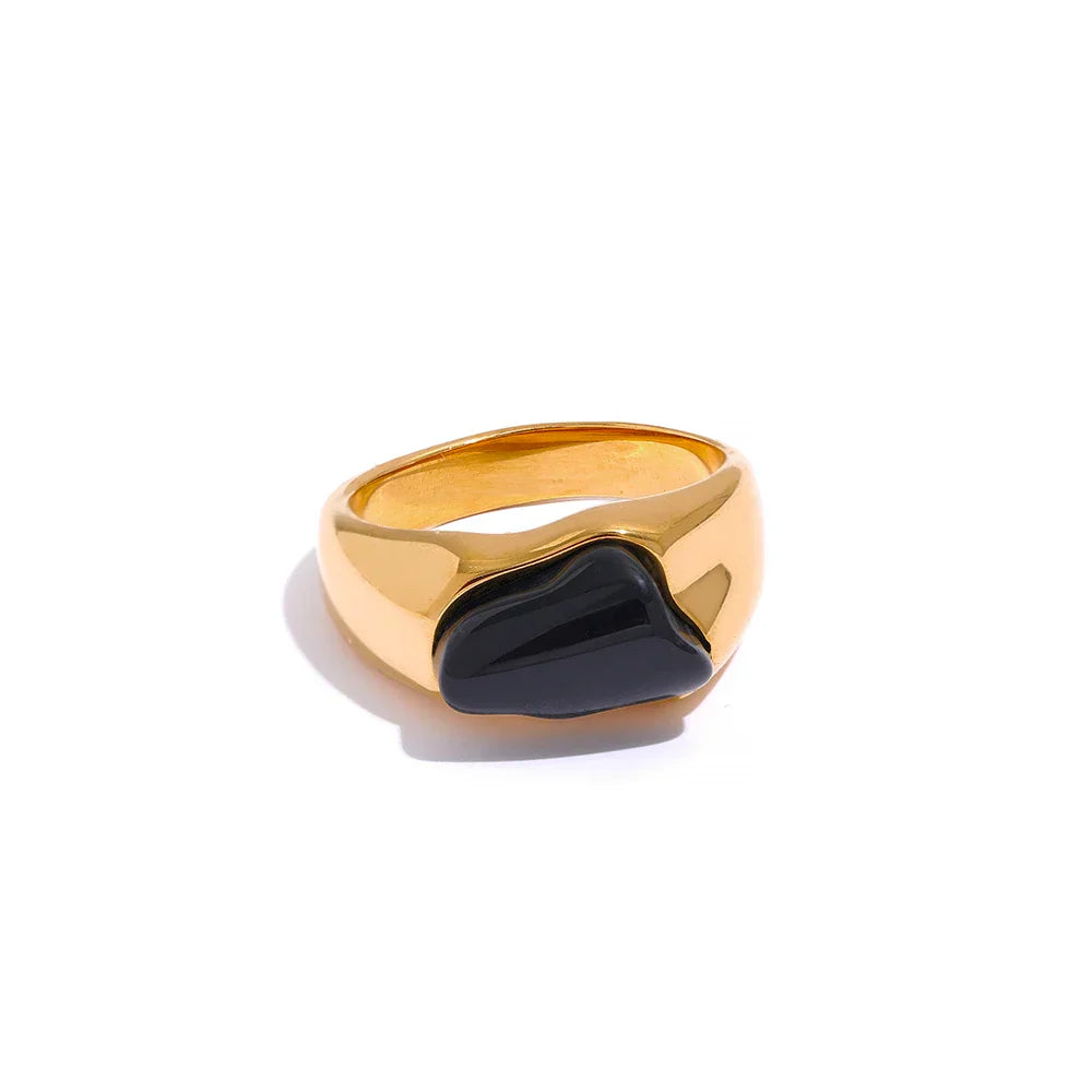 Geometric Vintage Resin Fashion Ring