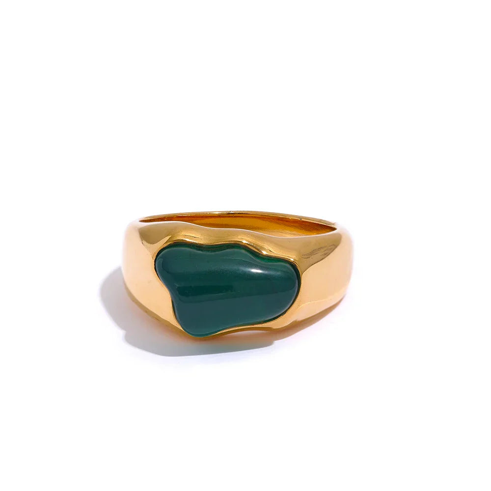 Geometric Vintage Resin Fashion Ring