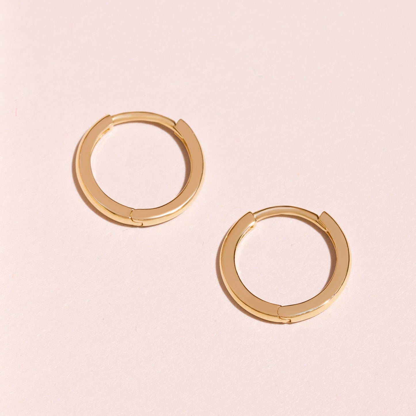 Small Gold Huggie Clicker Earrings for Everyday Wear