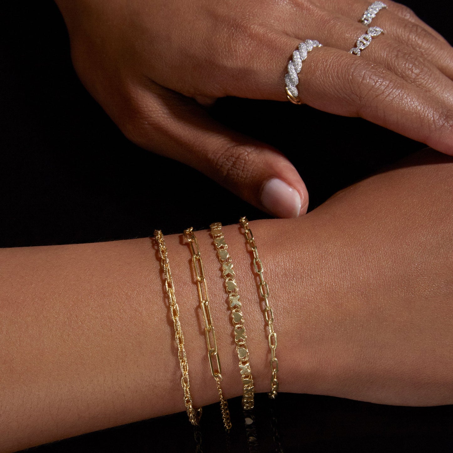 Open Link Chain Bracelet in Silver