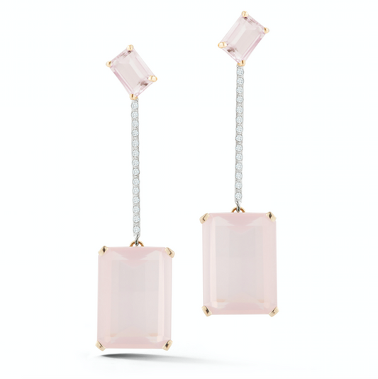 14kt Gold Blush Statement Earrings