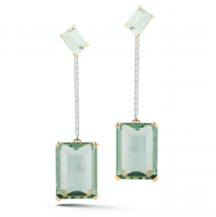 Mint Green 14kt Gold Earrings for Women