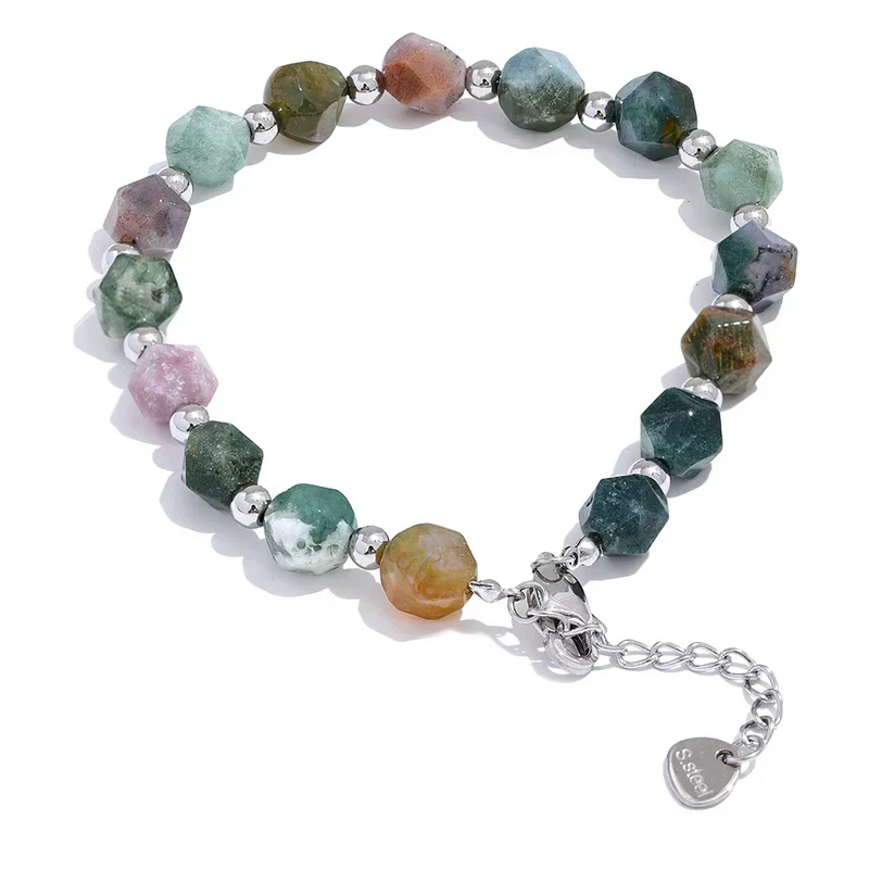 Agate Stone Beads Bracelet Chain Design