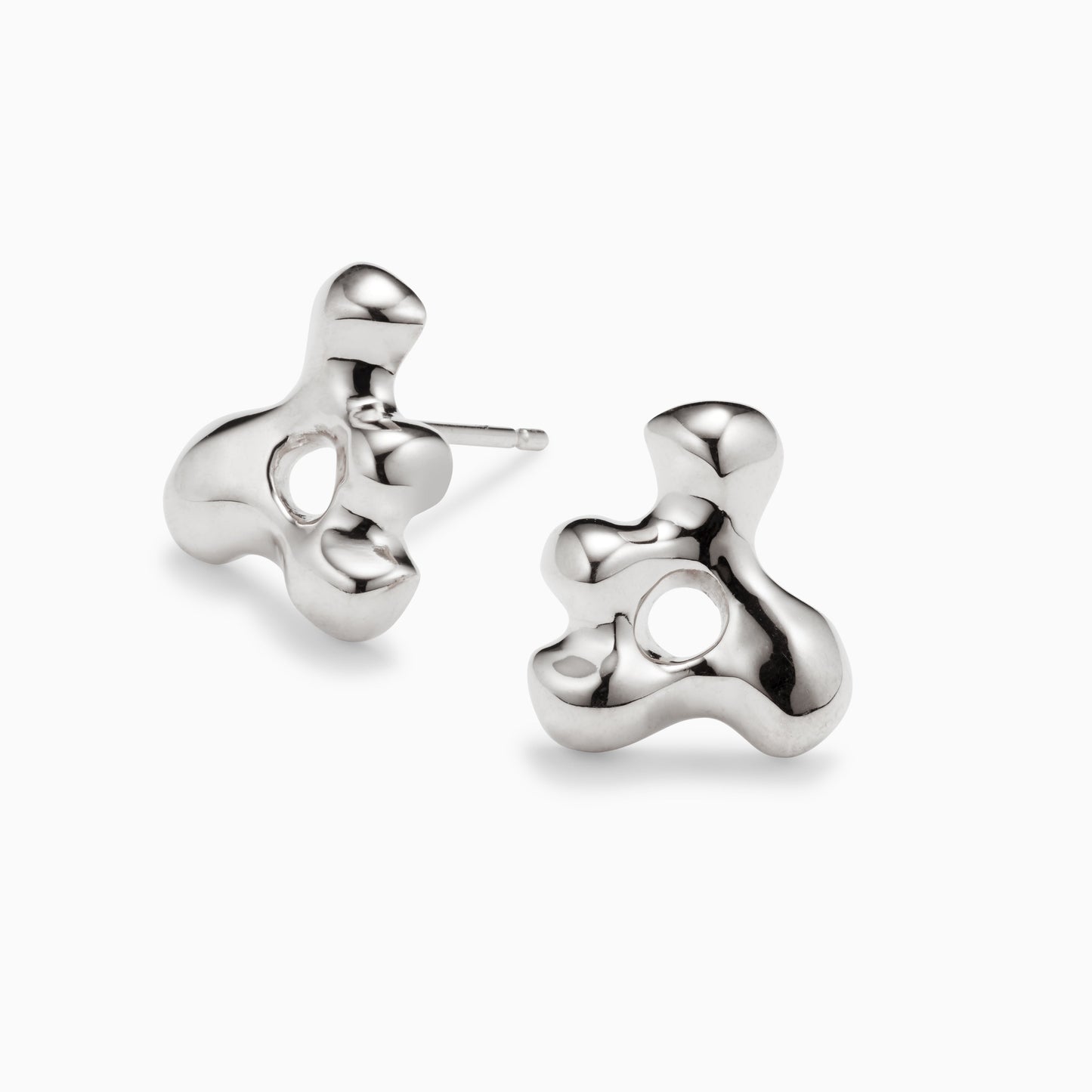 Silver Stud Earrings in Classic Design