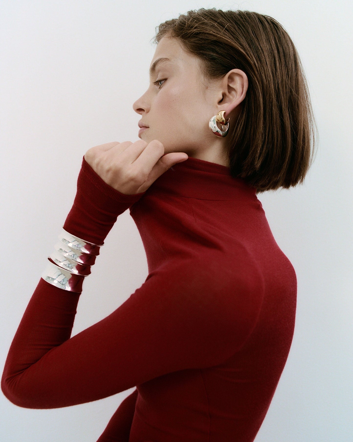 Small Hoop Earrings in Silver