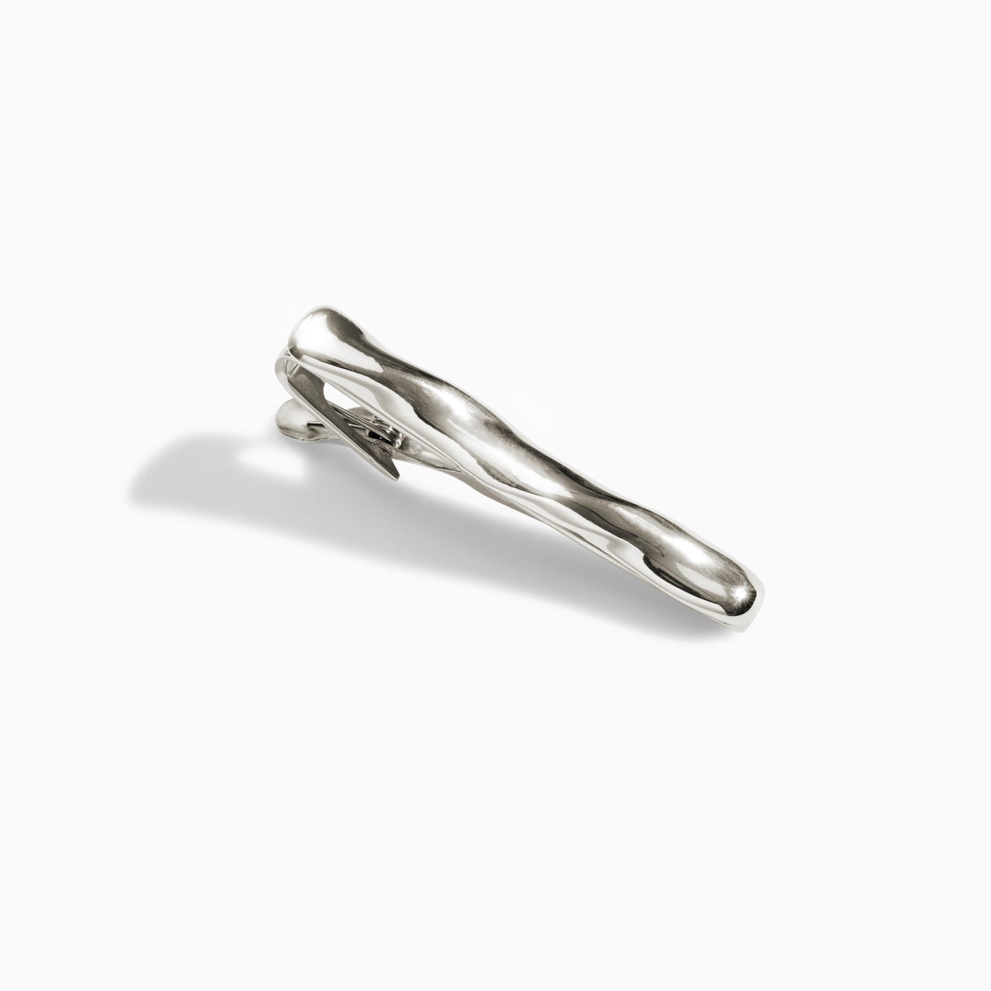 Sleek Silver Tie Clip for Elegant Attire