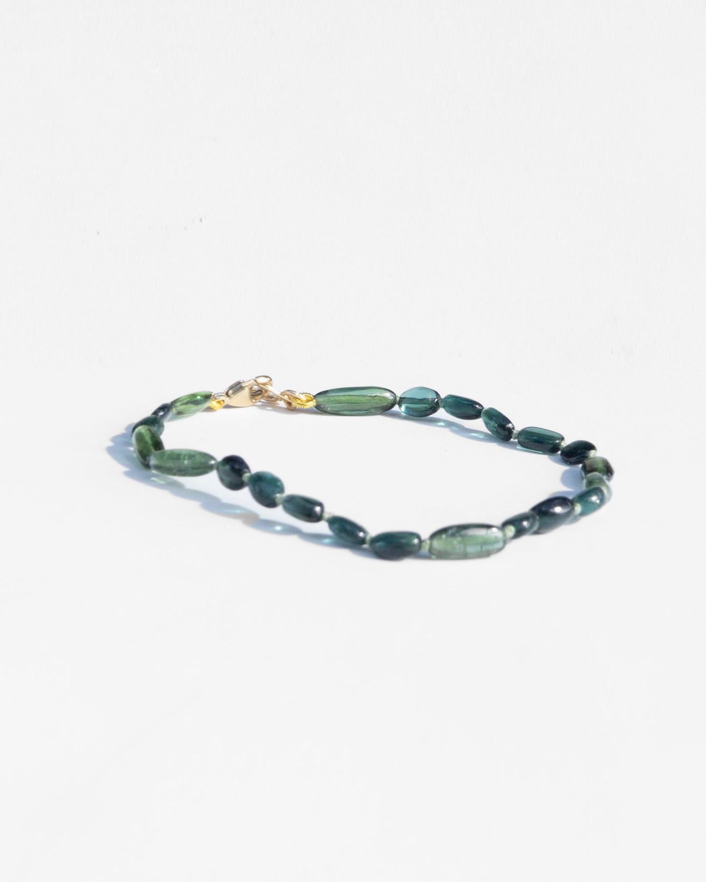 14K Gold Tourmaline Layering Bracelet for Women