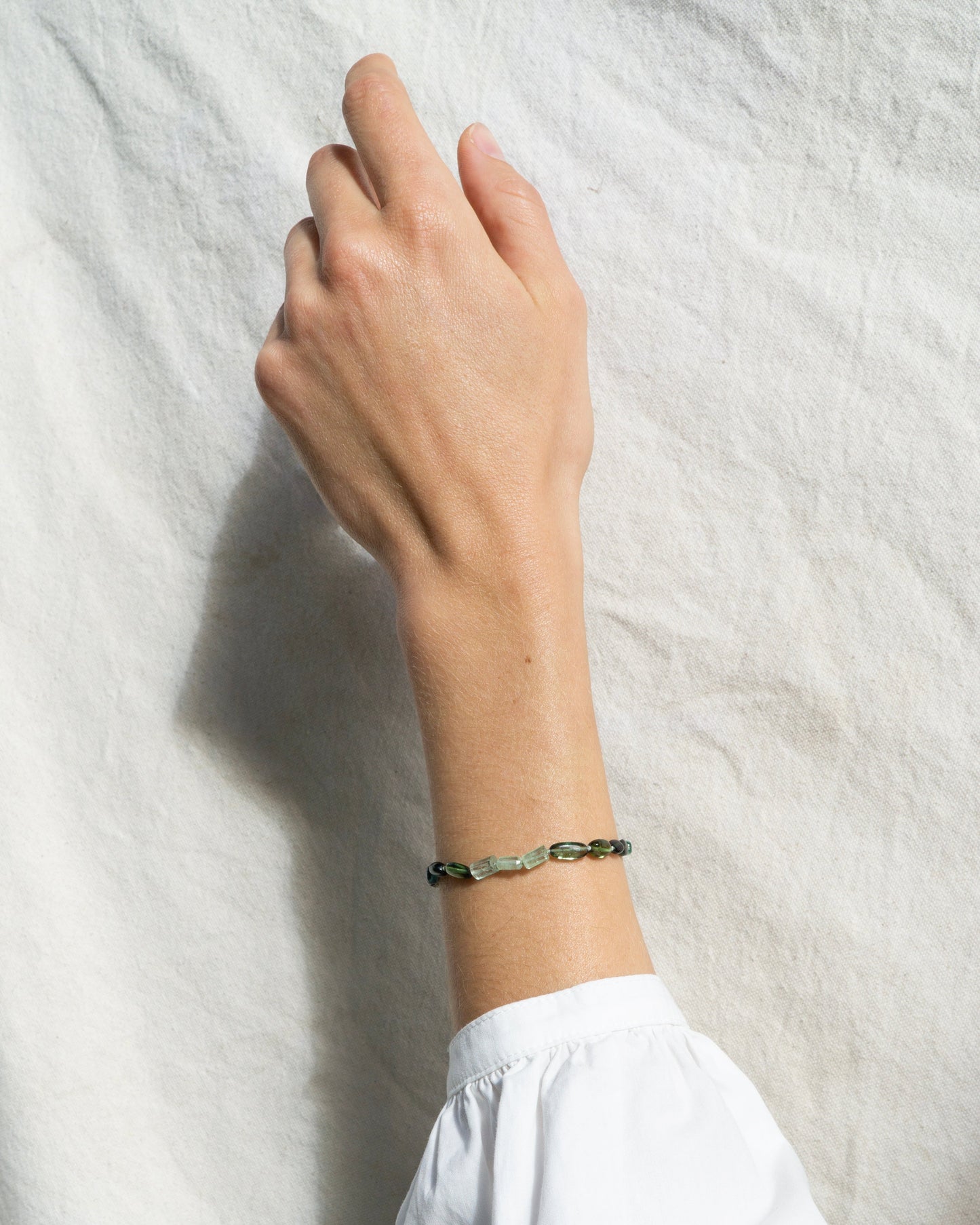 14K Layering Bracelet with Sea and Green Colors