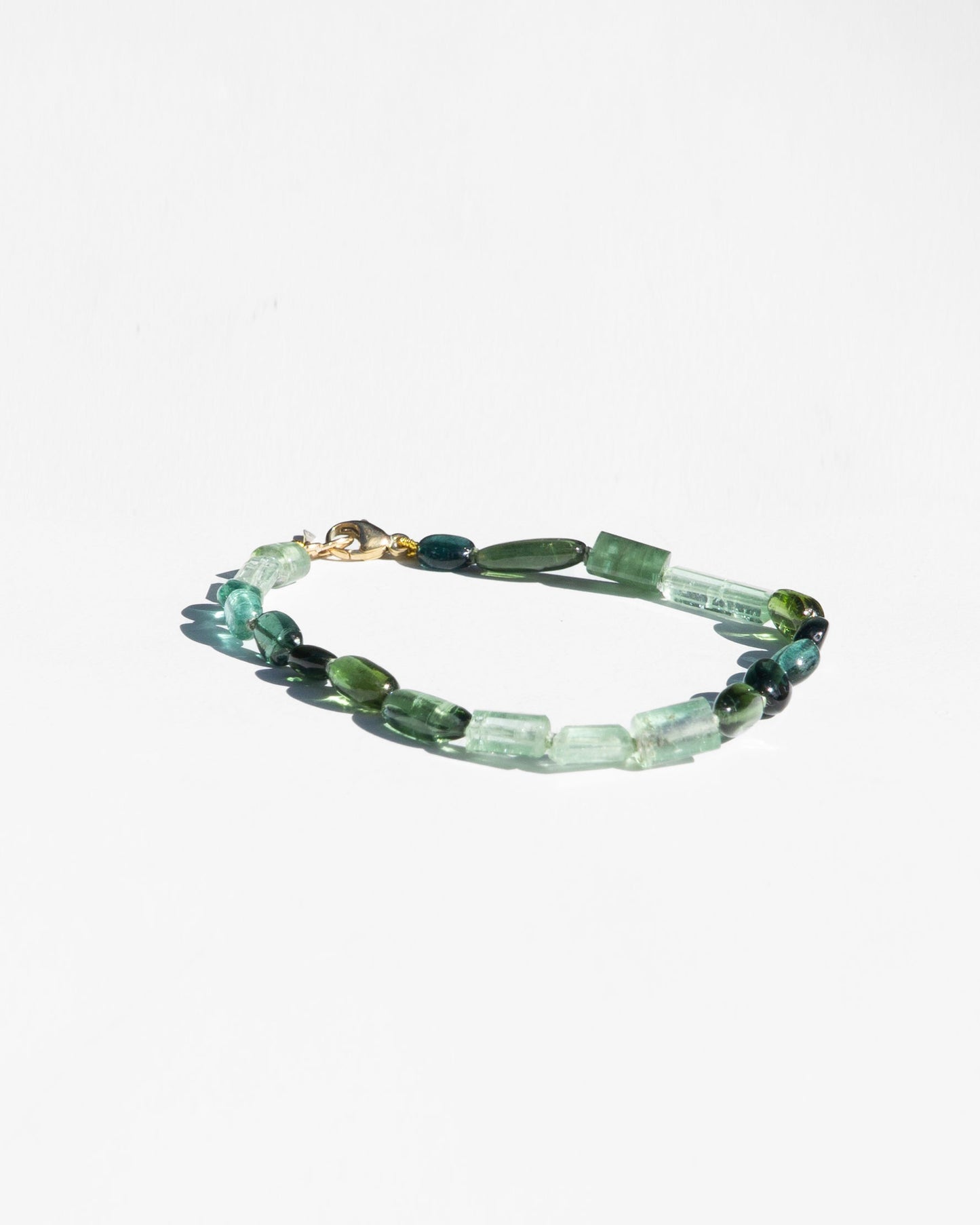 14K Layering Bracelet with Sea and Green Colors